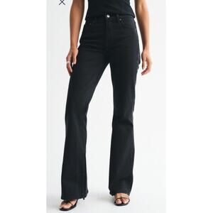 Abercrombie & Fitch The Flare High Rise Black Jeans Sz 30